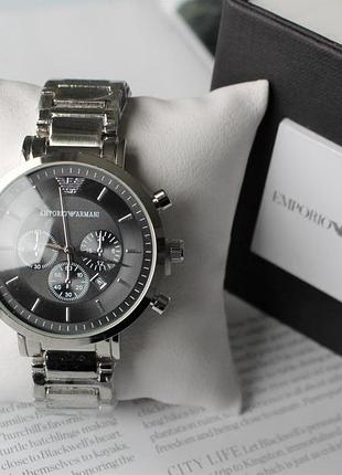 Чоловічі годинники в коробці silver&black