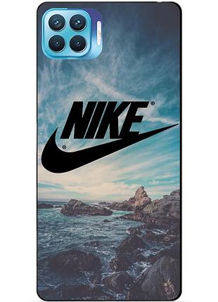 Силіконовий бампер чохол для oppo reno 4 lite з малюнком nike