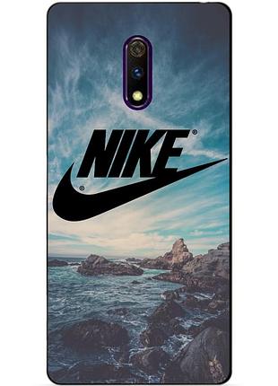 Силіконовий чохол бампер для realme x з малюнком nike