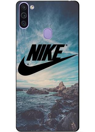 Силіконовий бампер чохол для samsung m11 з малюнком nike