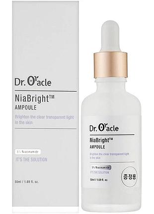 Сироватка для обличчя для вирівнювання тону шкіри dr. oracle niabright ampoule 50ml
