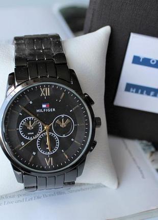 Чоловічий годинник tommy hilfiger black&gold