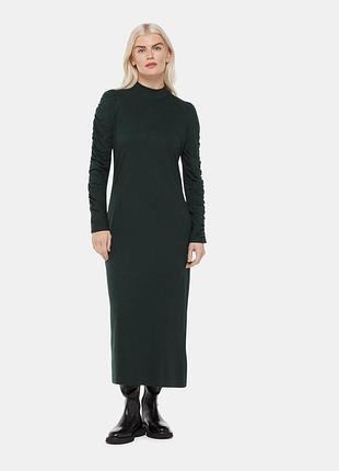 Сукня whistles ruched sleeve jersey midi dress