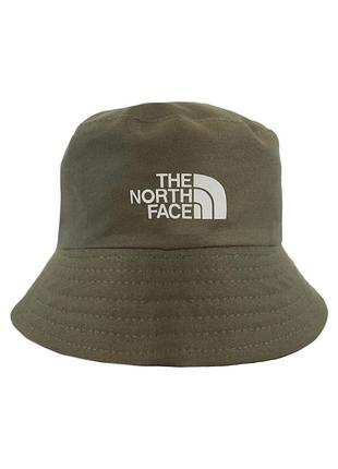 Панама з принтом the north face однотонна 55-58 хакі
