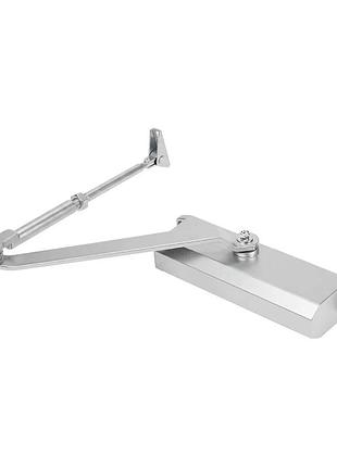 Дверний доводчик dortec dt-65ha silver 85-120кг з фіксацією дверей у відчиненому положенні (63-00069)