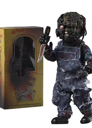 Коллекционная horror-фигурка обожженный чаки / burnt chucky child's play - экшн-кукла good guys killer doll с ножом, 12,5 см