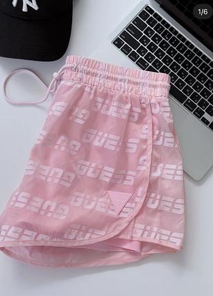 Рожеві ніжні шортики guess