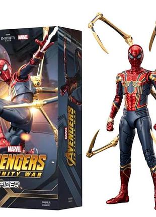 Коллекционная фигурка iron spider железный паук spider-man avengers: infinity war, 18 см – экшн-фигурка человек-паук с