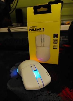 Hator pulsar 3 wireless ігрова мишка, біла, майже нова