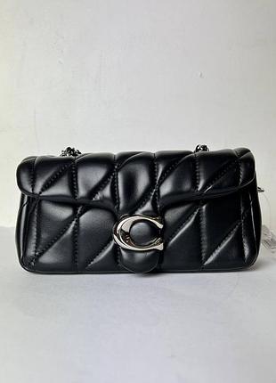 Сумка tabby shoulder bag 20 with pillow quilting silver/black