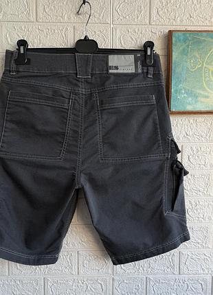 Робочі карго шорти engelbert strauss denim work shorts vintage сірі міцні еластичні зносостійкі р48 6