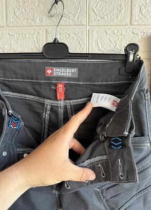 Робочі карго шорти engelbert strauss denim work shorts vintage сірі міцні еластичні зносостійкі р48 7