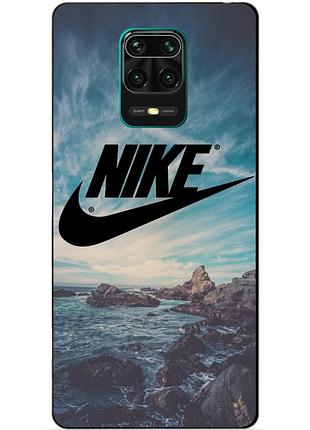 Силіконовий бампер чохол для xiaomi redmi note 9s/note 9 pro з малюнком nike
