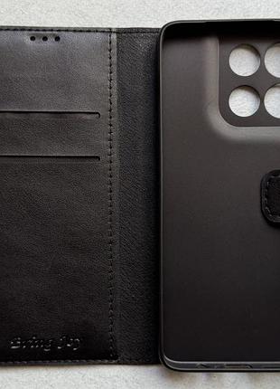 Motorola moto g57 power чехол-книжка "bring joy" чёрный высококачественная искусственная кожа слоты для карт