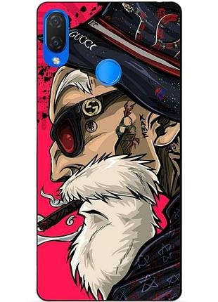Силіконовий бампер чохол для huawei p smart plus з малюнком дід gucci