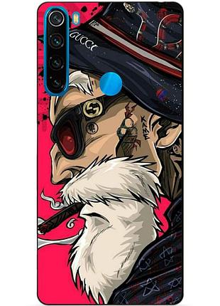 Силиконовый чехол бампер для xiaomi redmi note 8 с рисунком дед хипстер