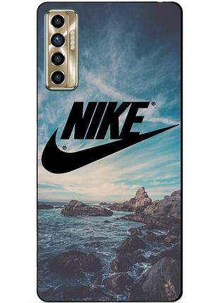 Силіконовий бампер чохол для tecno camon 17p з малюнком nike