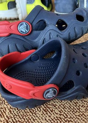 Crocs c 6 темно сині з червоним 13см