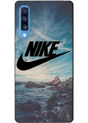 Бампер силиконовый чехол для samsung a70 с рисунком nike