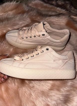 Esprit 39-40 текстильні рожеві жіночі якісні ідеальні кеди