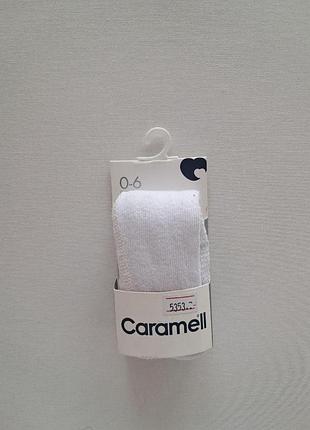 Дитячі білі колготи caramell для немовлят, розмір 0-6 міс