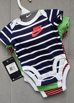 Набір боді nike для новонародженого (3 шт), оригінал, р. 50-56 см