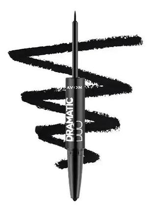 Avon олівець та підводка для очей avon 2-в-1 bold in black / чорний, 1,8 мл