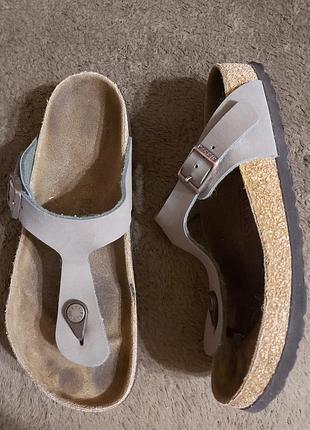 Birkenstock шльопанці, шльопки, сандалі,  босоніжки з ортапедичною устілкой  38 розмір.