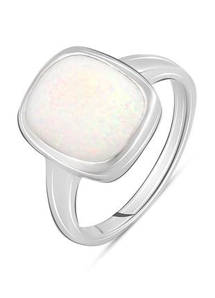 Срібне кільце з опалом 2.069ct, родоване, розмір 18, вага 3.73 гр