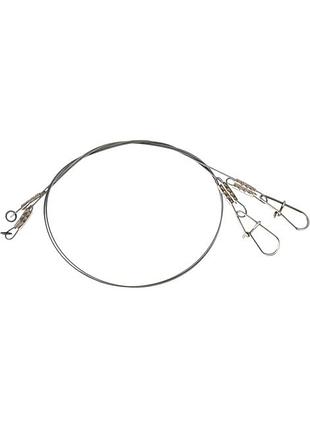 Поводок savage gear titanium jerkbait trace 22cm 0.5mm 20kg needle snap (2 шт/уп)