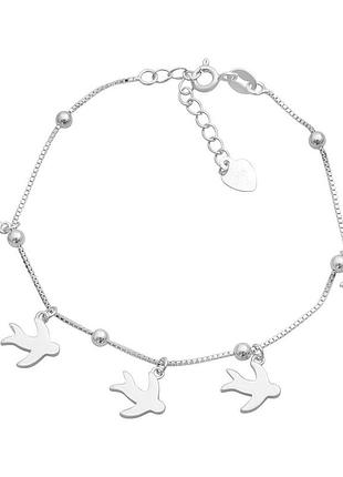 Срібний браслет родований, без каміння, проба 925, довжина 17-20 см, вага 3.81 г