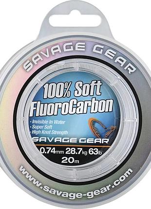 Флюорокарбон savage gear soft fluorocarbon 35m 0.46mm 12.3kg clear
