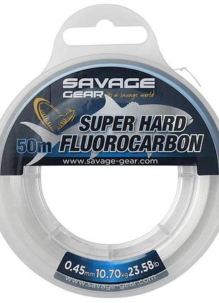 Флюорокарбон savage gear super hard 50m 0.50mm 13.20kg clear