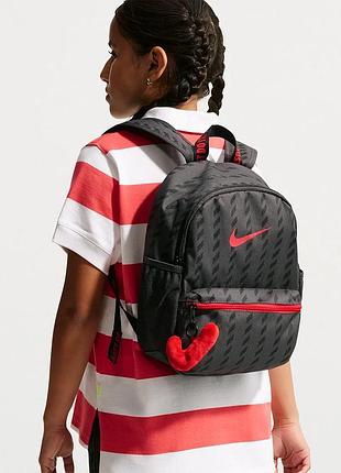Дитячий рюкзак найк nike jdi kids mini | 11 л. - чорний + червоний