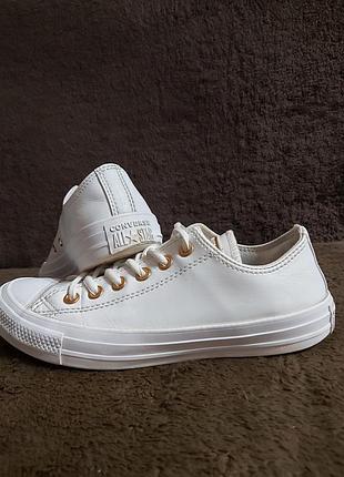 Кожаные кеды от converse all star оригинал. размер по бирке 37,5. стелька по факту 24,5см.