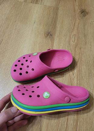 Кроксы для девочки crocs c13 оригинал шлепанцы 29-30 размер 18-19 см