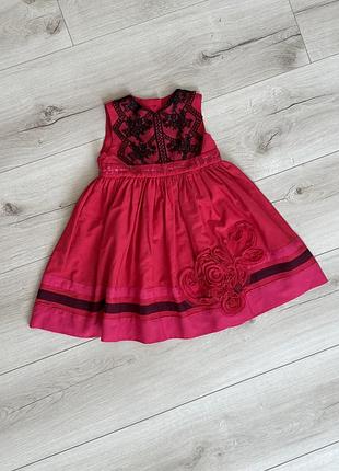 Нарядное детское платье marks & spencer, размер 12-18 месяцев (83 см)