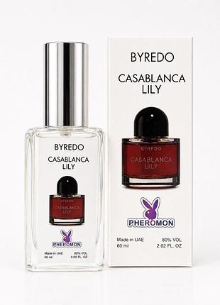 Byredo casablanca lily parfum 60 мл — унісекс нішеві парфуми, східно-квітковий аромат, тубероза, гарденія, слива, мед