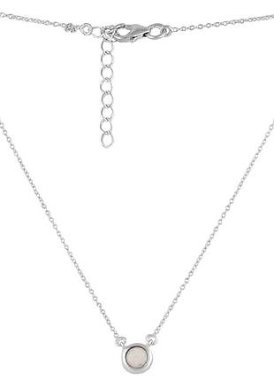 Кольє срібне родоване з опалом 0.219ct, 925 проба, довжина 45-50 см. модель 2118480