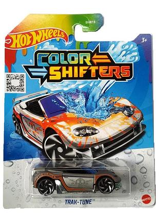 Автомобиль hot wheels color shifters смени цвет trak-tune grey