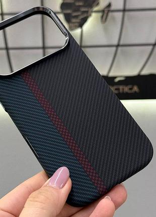 Чехол carbon pattern magsafe для iphone 17 pro, противоударный карбоновый чехол с magsafe iphone 17 pro 3
