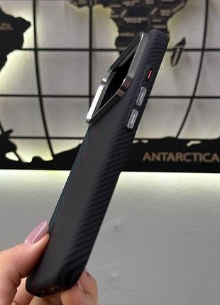 Чехол carbon pattern magsafe для iphone 17 pro, противоударный карбоновый чехол с magsafe iphone 17 pro 6