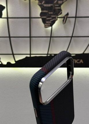 Чехол carbon pattern magsafe для iphone 17 pro, противоударный карбоновый чехол с magsafe iphone 17 pro 8