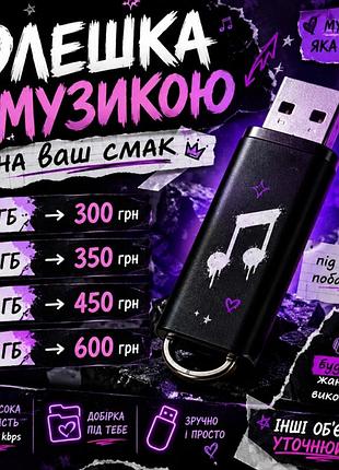 Флешка з музикою індивідуальна збірка