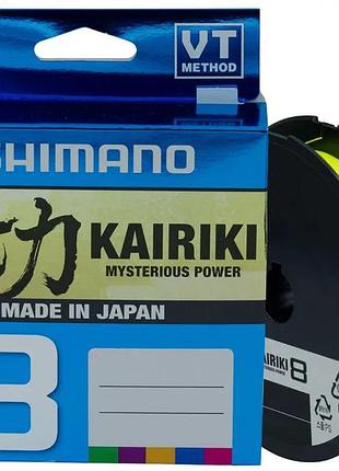 Шнур shimano kairiki 8 pe 150m (yellow) 0.20mm 17.1kg