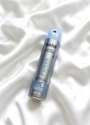 Лак для волосся isana power ultra 5 фіксація, 250 мл
