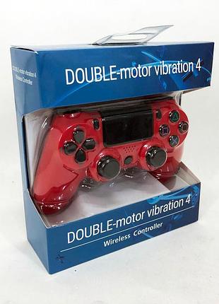 Джойстик doubleshock для ps 4, игровой беспроводной геймпад ps4/pc аккумуляторный джойстик. цвет: красный