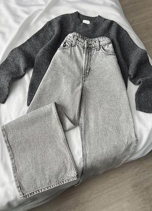 Джинсы фасона палаццо wide leg bershka