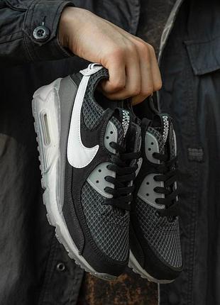 Чоловічі сірі кросівки nike air max terrascape 90 black white х ейр макс 44