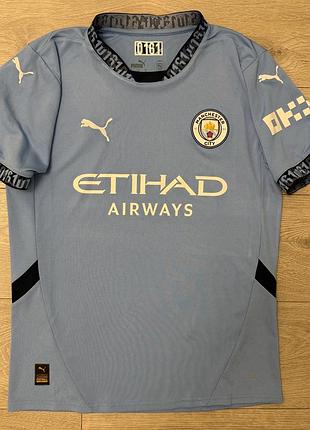 Блакитна футбольна джерсі пума манчестер сіті puma manchester city 24/25 home, m, оригінал